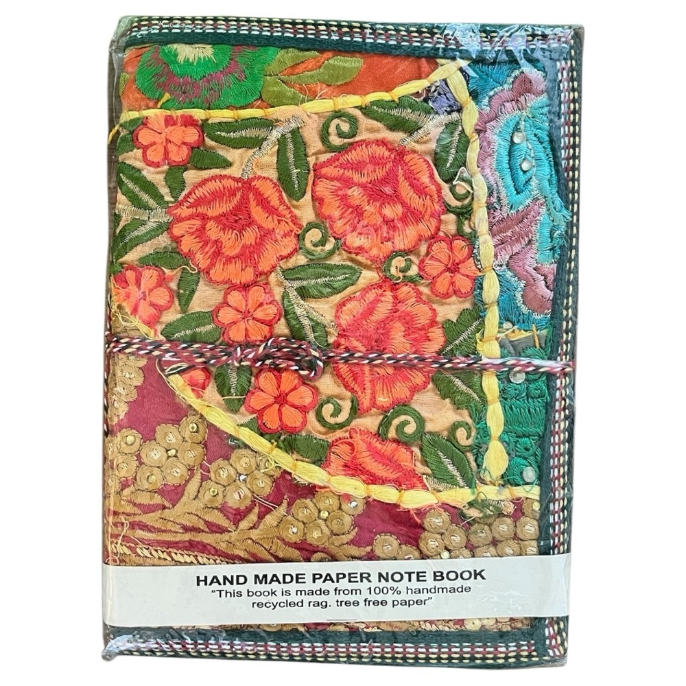Handcrafted Sari Silk Journal · Tree-Free Paper · Zero Waste · Living Ritual
